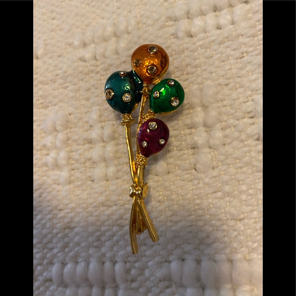 ⚫️ colorful balloon pin brooch rhinestone